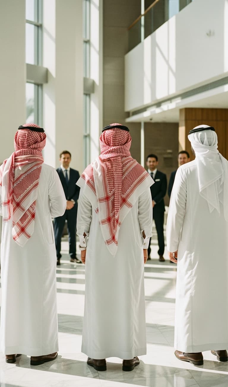 EHP Academy Saudi professionals in formal protocol greeting